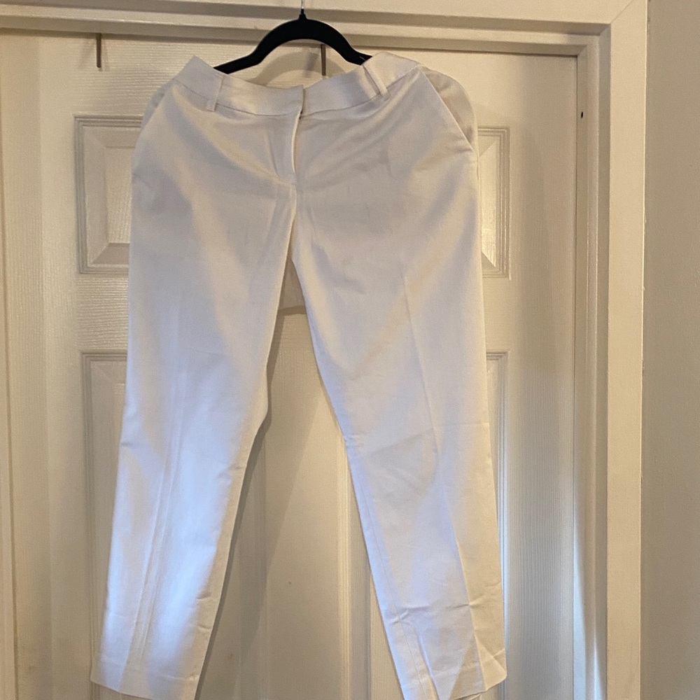 Express White Ankle Pants